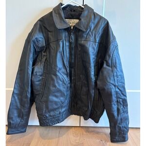 Vintage New Zealand Outback Leather Jacket Men's Size XL Black Outdoor